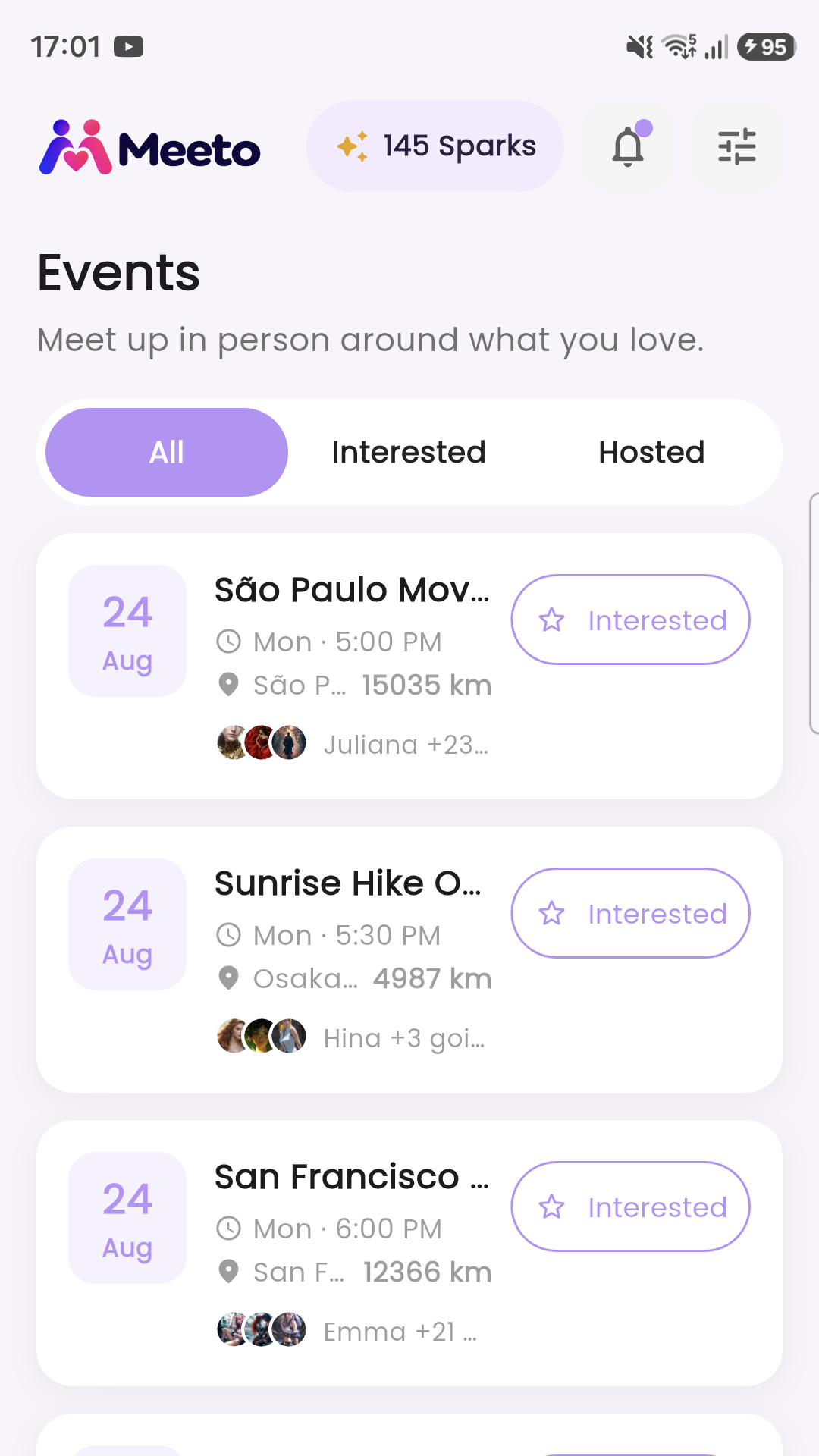 Find events on Meeto